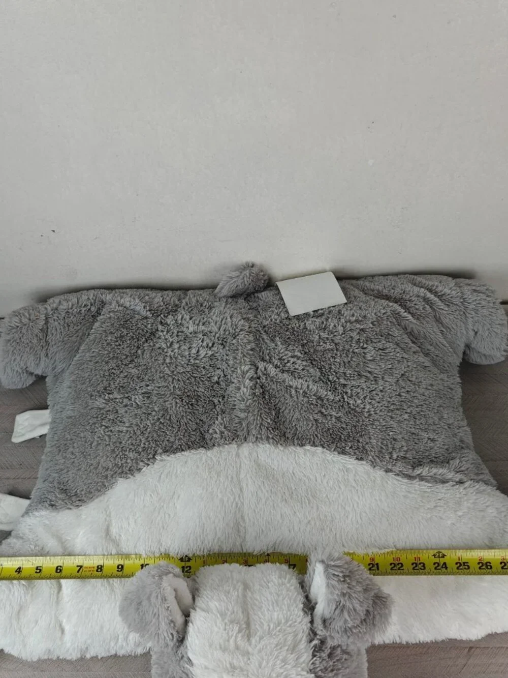 Kellytoy Pillow Chums Large Bulldog Plush Toy Pillow Combo Gray/White 32